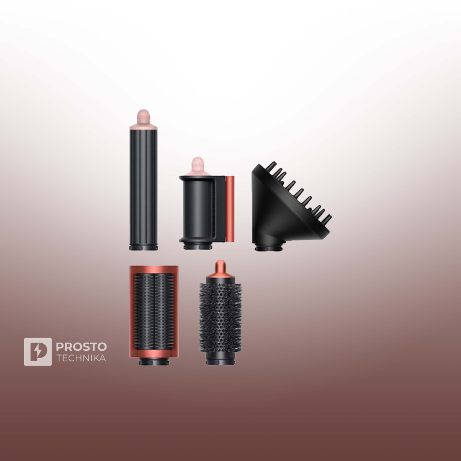 Фен-стайлер Dyson Airwrap Complete Long HS05 Diffuser, Strawberry Bronze/ Blush Pink c нашей вилкой